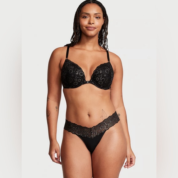 Victoria’s Secret THE LACIE
Lace-Waist Cotton Thong Panty - NEW - Picture 2 of 5